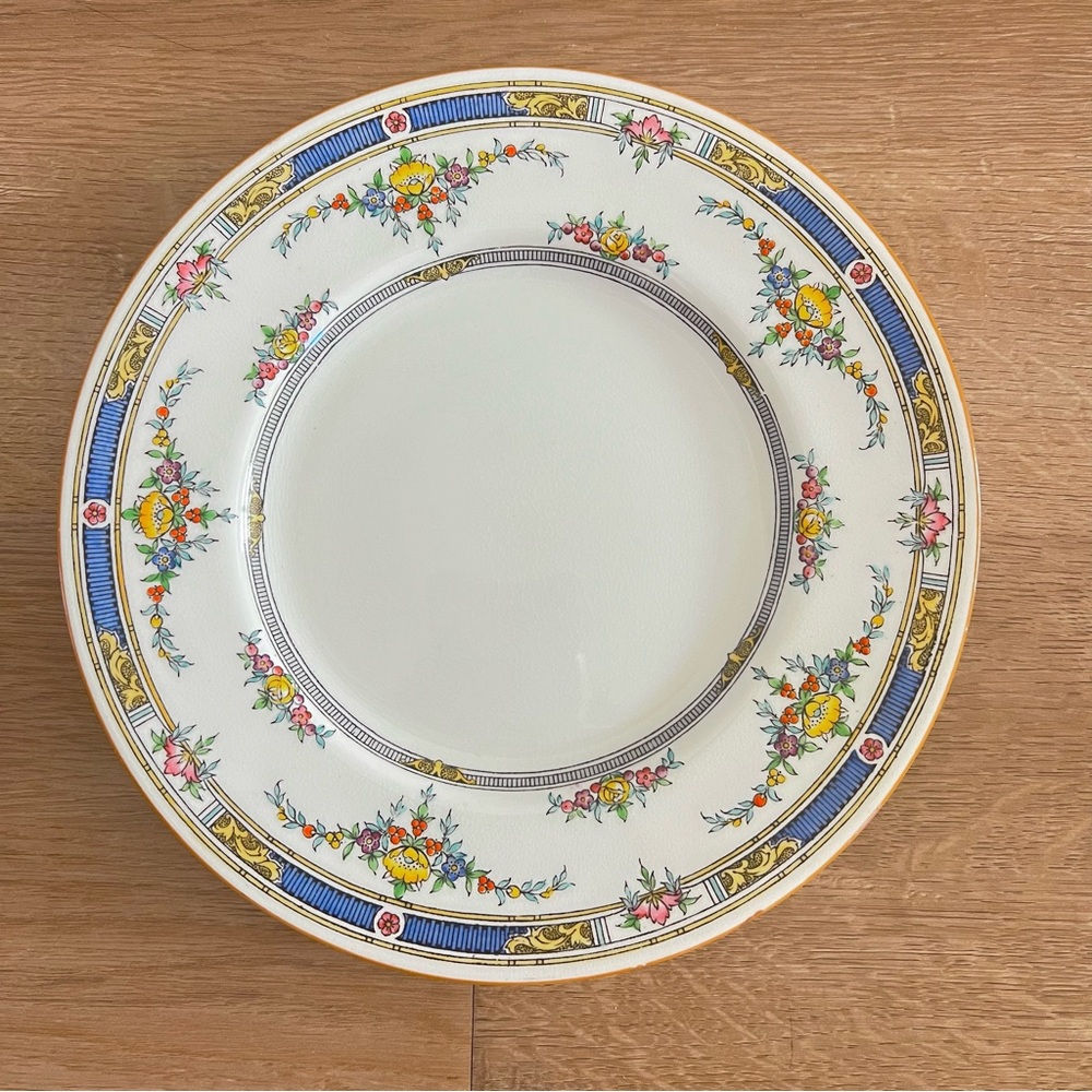 Antique 1924 Mintons England Princess Yellow Flower Bone‎ China Salad Plate 7.5"